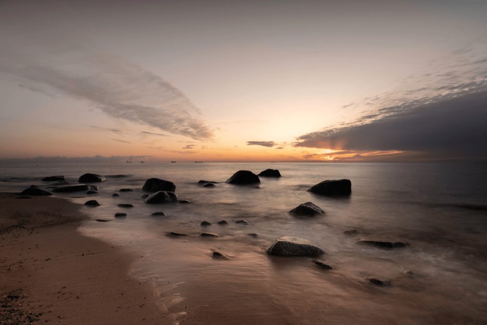 Stony coast of the Baltic Sea where green crab lives Stony coast of the Baltic Sea where green crab lives