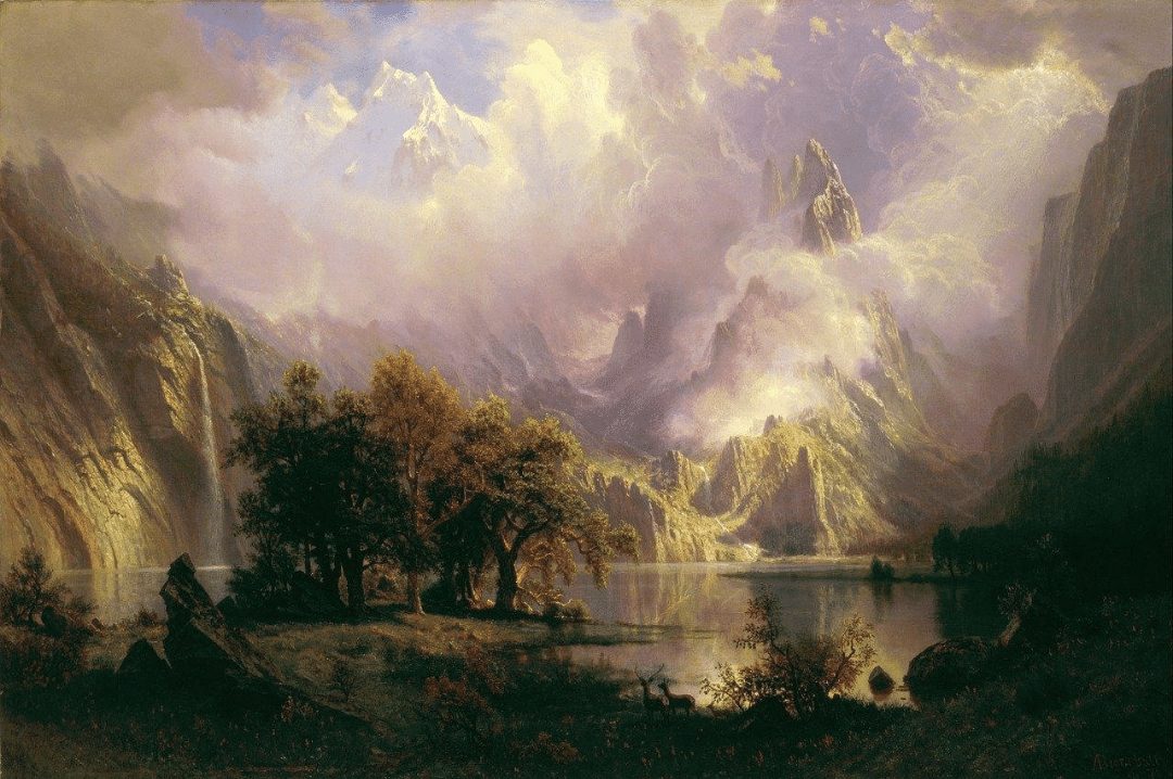 painting of nature on oil and canvas