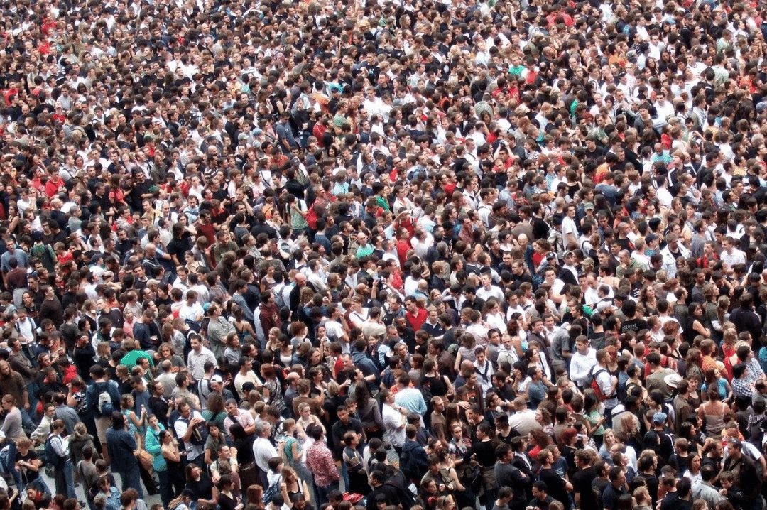 large crowd of people agglomeration